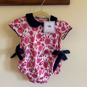 *NWT* Petit Peony baby girls’ Pink Floral Rosie Bubble 6-9 months